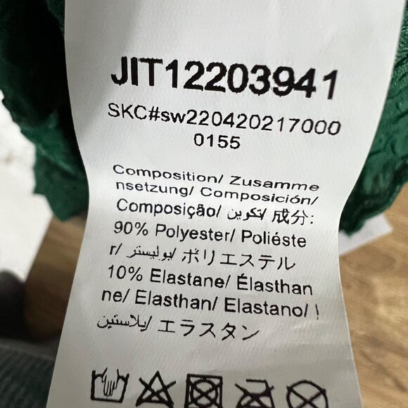 Shein Green Textured‎ Strapless Butterfly Crop Top Size Small - Picture 6 of 7